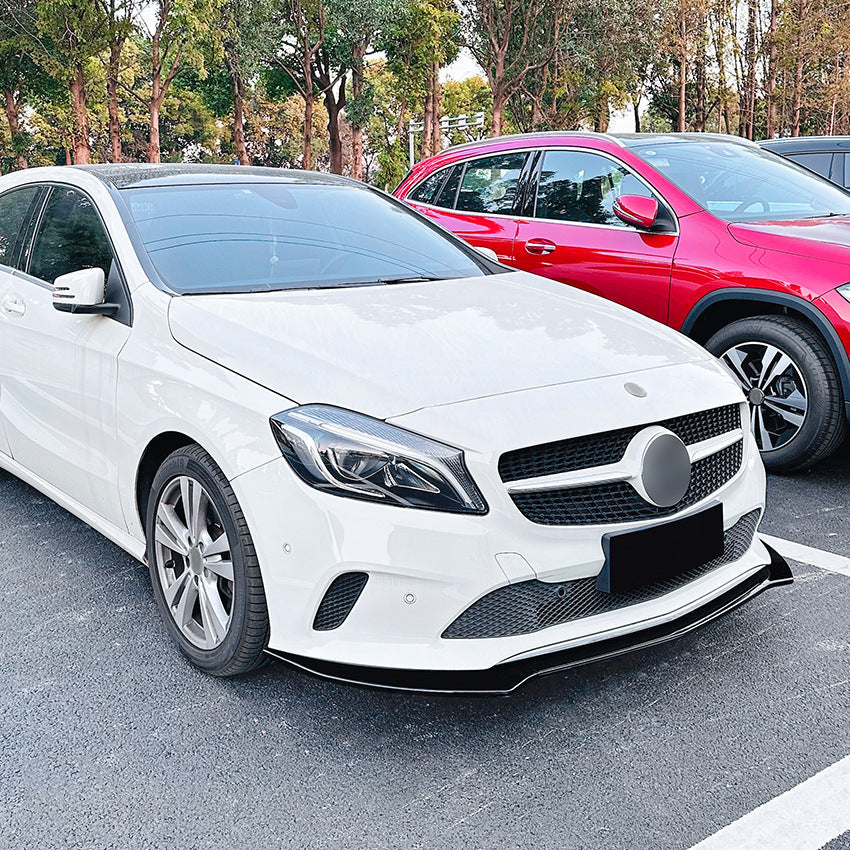 Mercedes A-Class W176 Facelift AMG Style Gloss Black Front Lip Splitter (2016-2018)