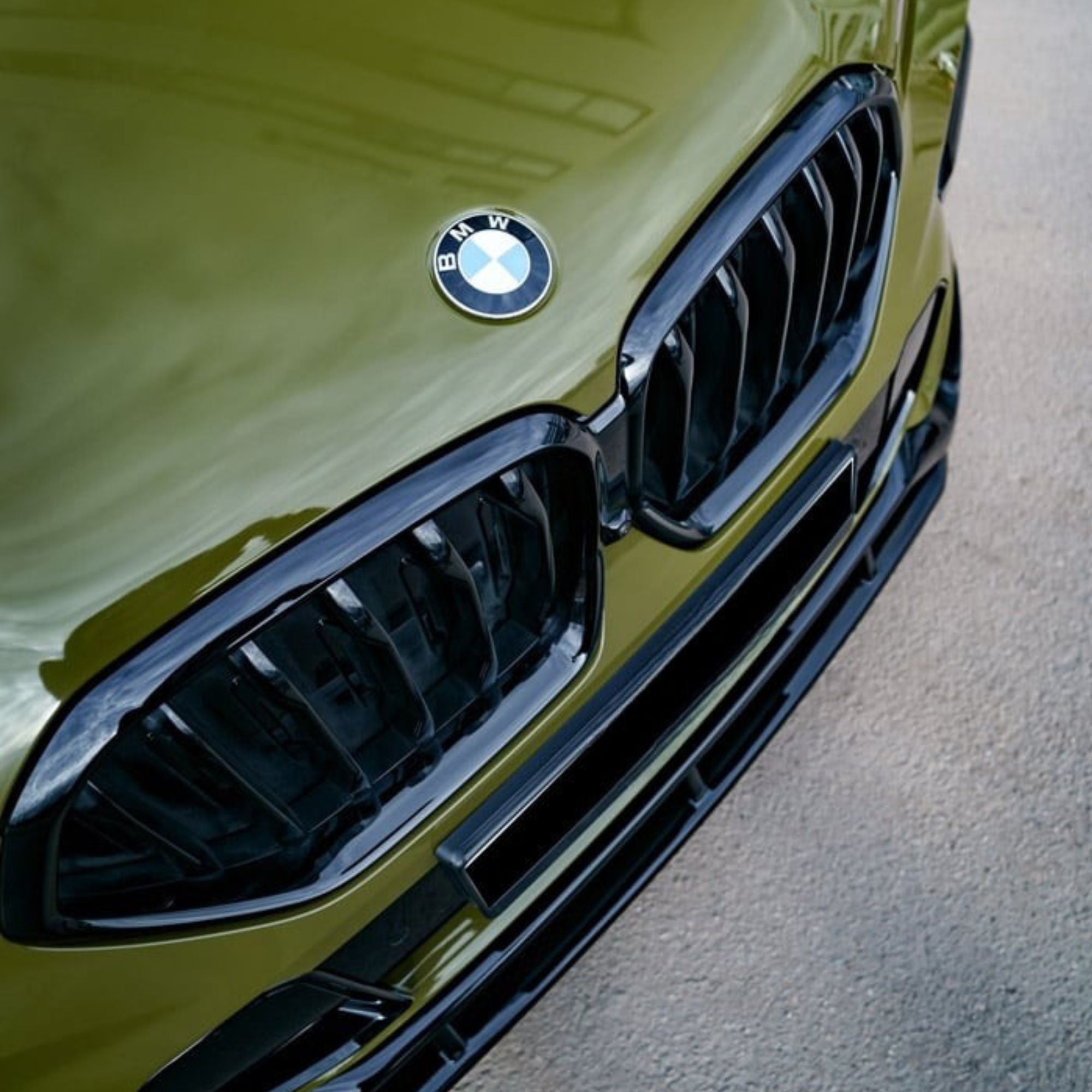 BMW X6 & X6M G06 F96 Gloss Black Single Slat Front Grills (2019-2022)