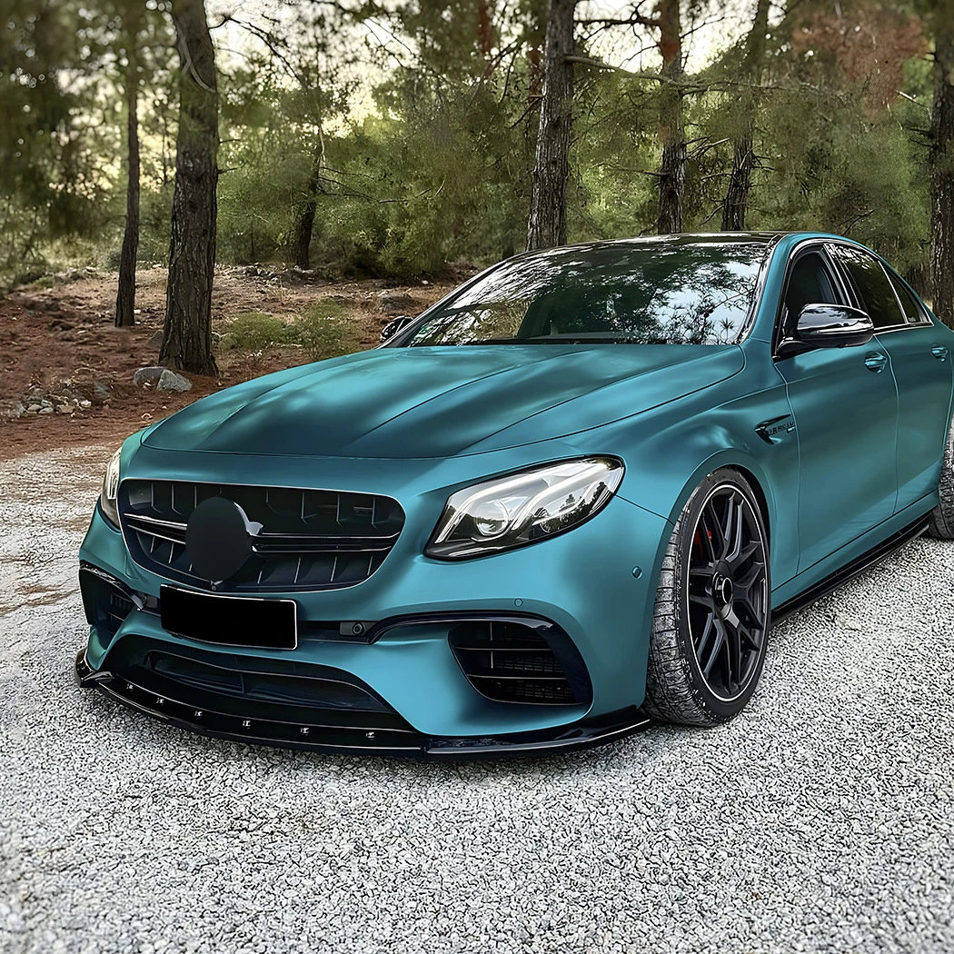 Mercedes E-Class W213 E63 AMG Style Gloss Black Front Lip Splitter (2017-2020)